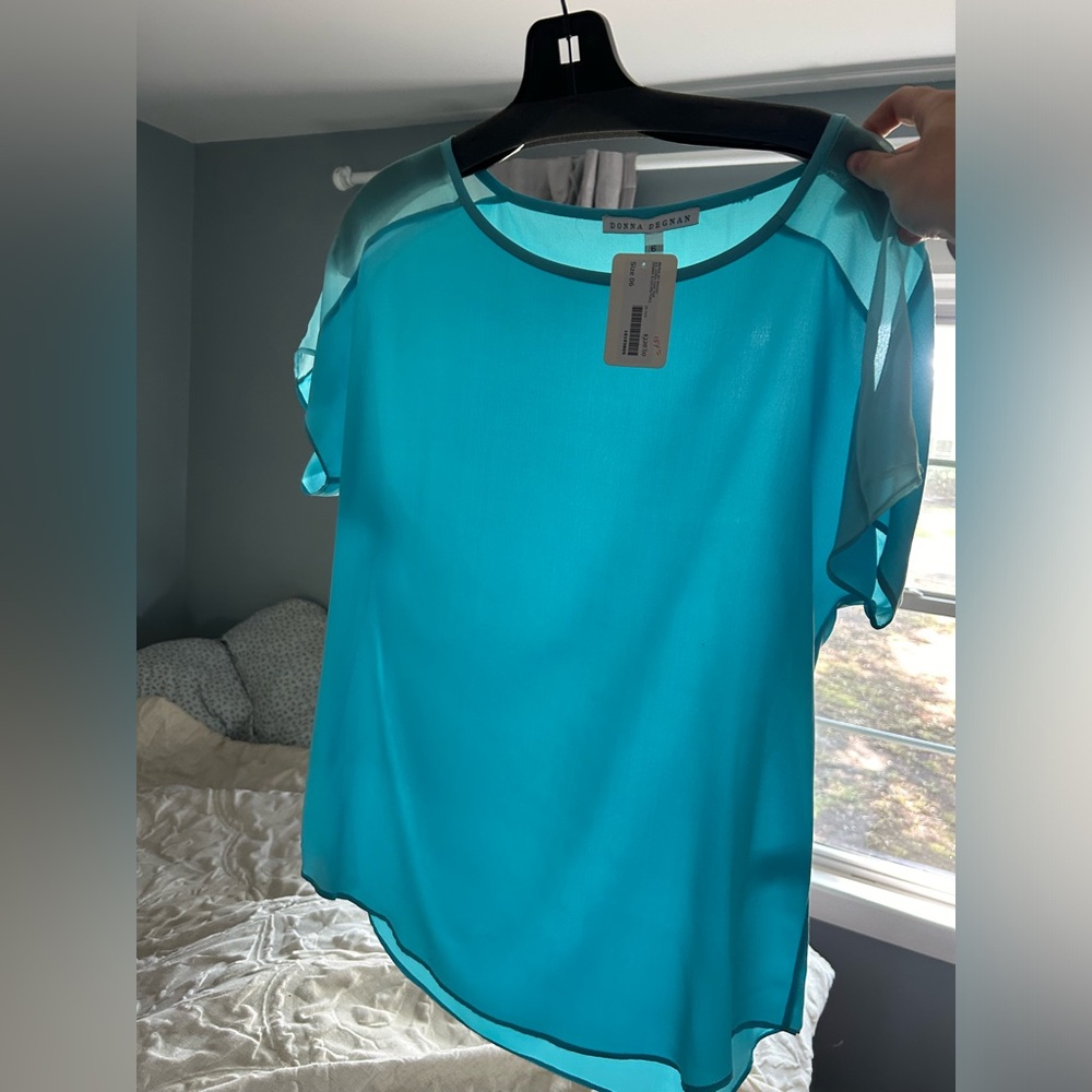 donna degnan blue women’s dress shirt